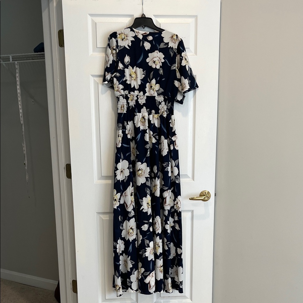 Baltic Born Navy and White Floral Maxi Dress - Picture 3 of 10